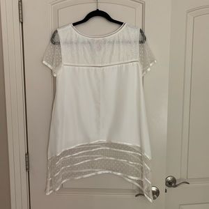 Sundance Short-Sleeved White Silk Tunic